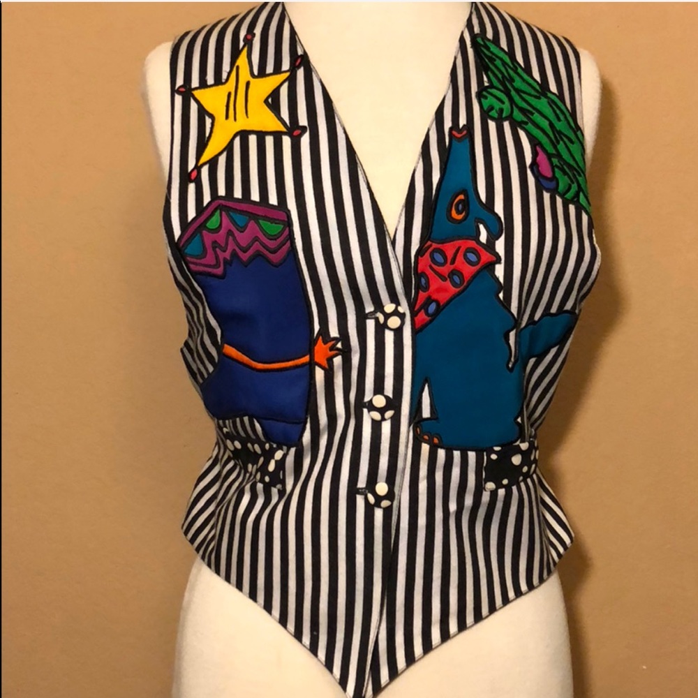 Vintage Desert Themed Silk Vest